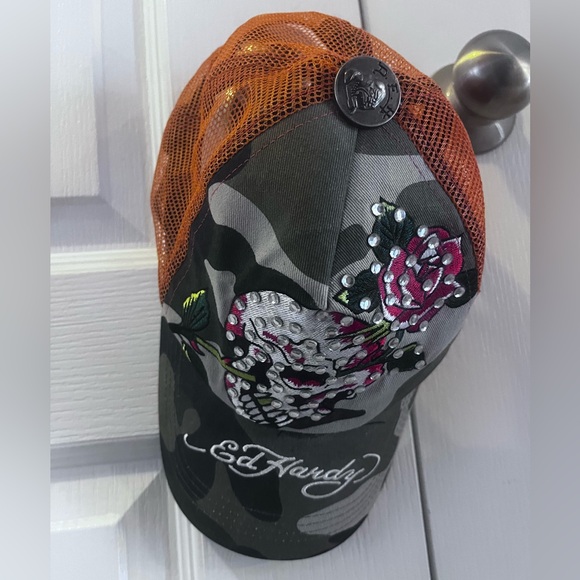 Ed Hardy Vintage Y2K Trucker Hat RARE - Picture 2 of 7